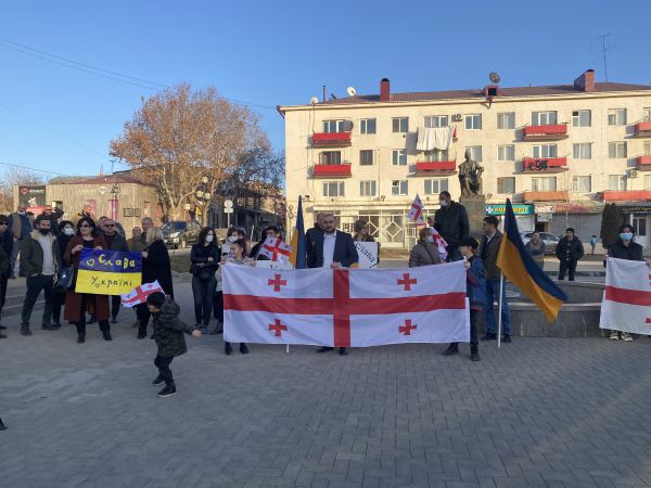 Акции солидарности в поддержку Украине прошла в Ахалцихе |