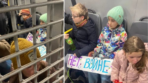 В Москве задержали женщин с детьми, пришедшим к посольству Украины с плакатом «Нет войне» |