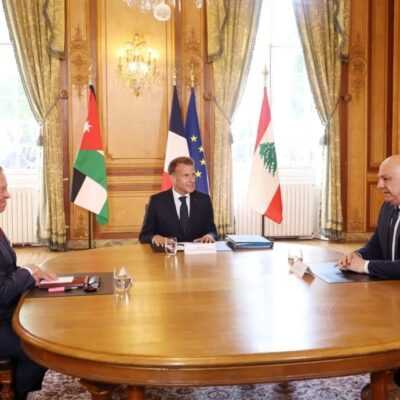 Макрон принимает президента Ливана и короля Иордании в Париже